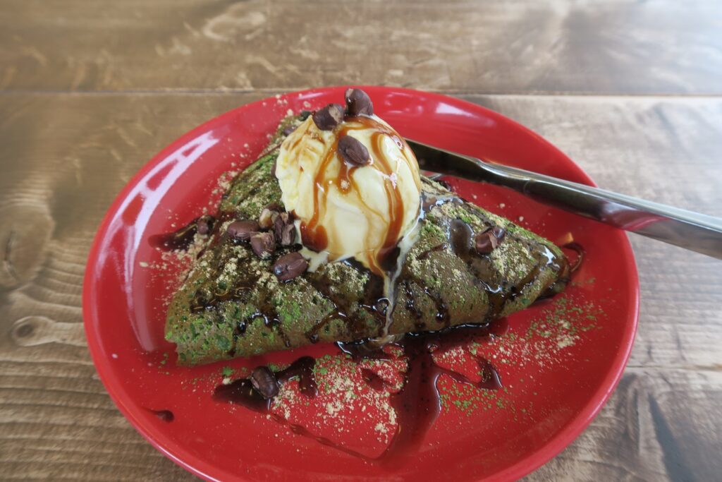 クレーポの「宇治抹茶の黒みつ・きな粉」を撮影した写真