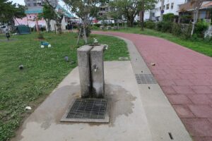 「真嘉比中央公園」の水道を撮影した写真