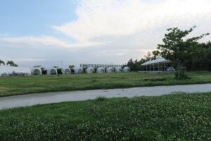 うみそら公園のBBQエリアを撮影した写真