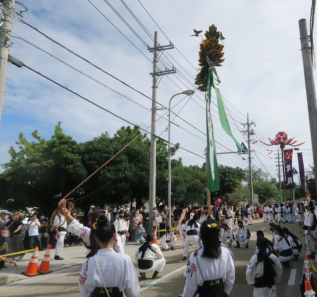 旗頭を撮影した写真