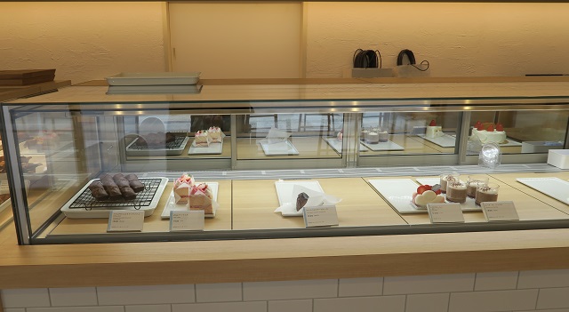 Hallå Cakes and Biscuitsのショーケースを撮影した写真