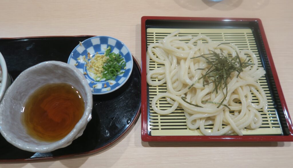 冷たいうどんを撮影した写真