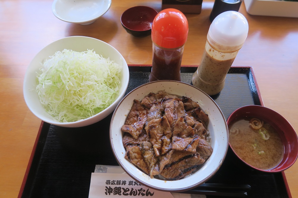 「帯広豚丼炭火焼 とんたん」の沖縄県産豚丼を撮影した写真